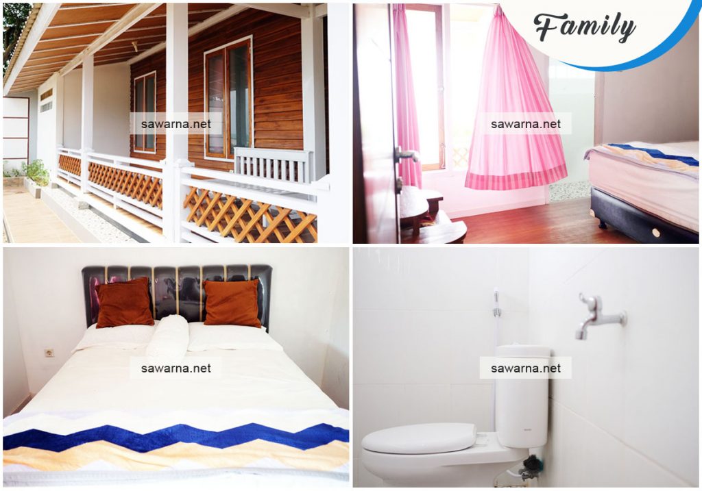 Lampion Pulman Cottage Sawarna Family Room